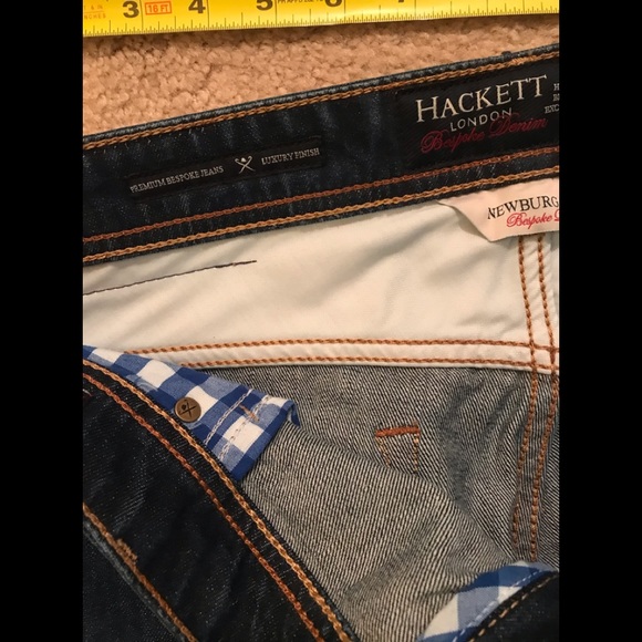 Hackett London Men's Newburg Slim Vintage Wash 36R Jeans - Picture 8 of 16